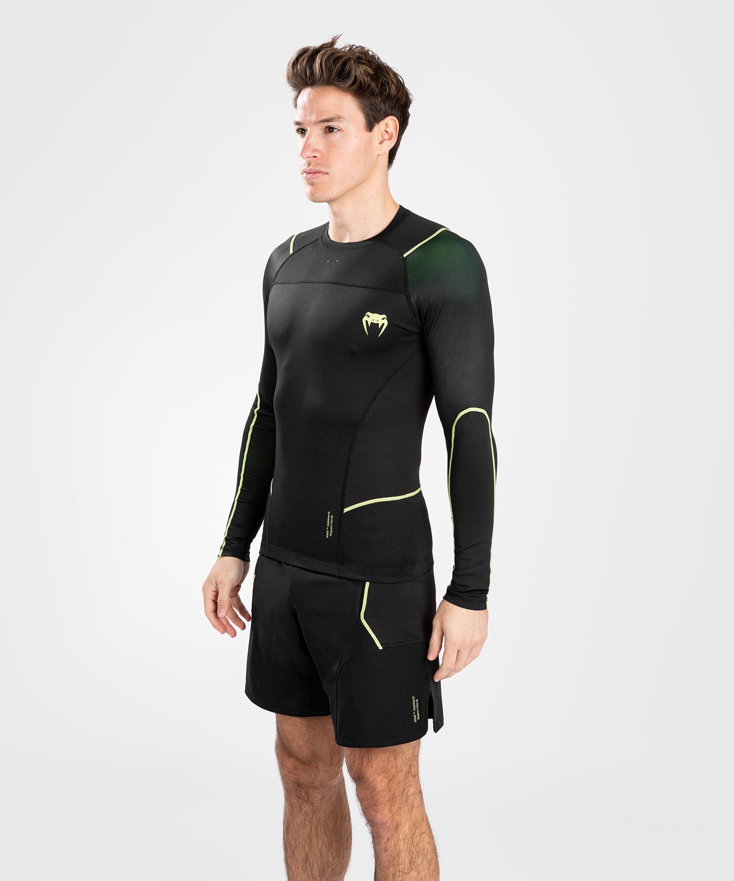 Venum Rashguard Fusion 2.0  - Schwarz/Gelb - The Fight Company Deutschland